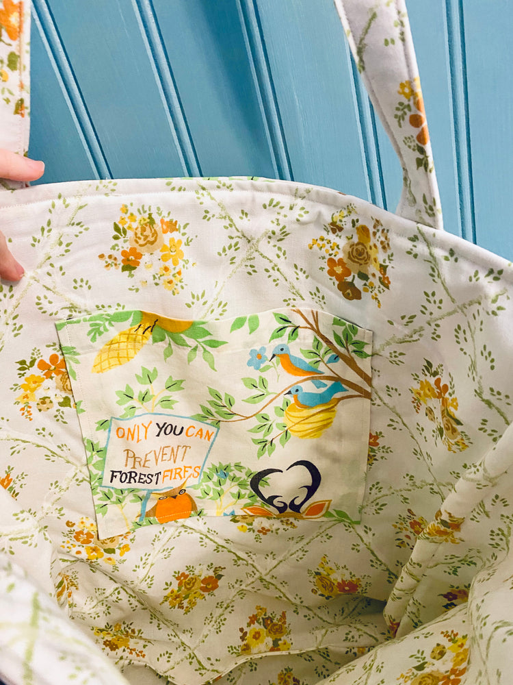 Smokey the Bear Quilted Tote