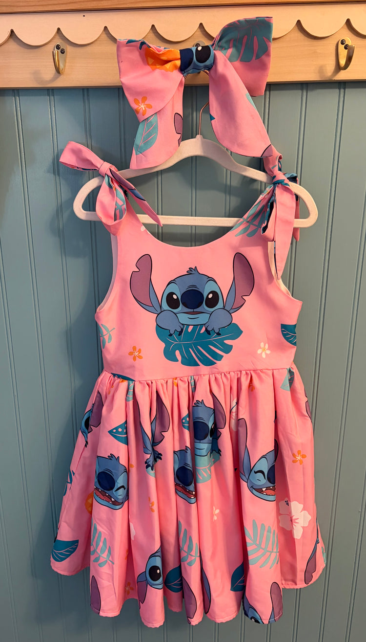 SAMPLE -OOAK Pink Stitch Dress Size 8
