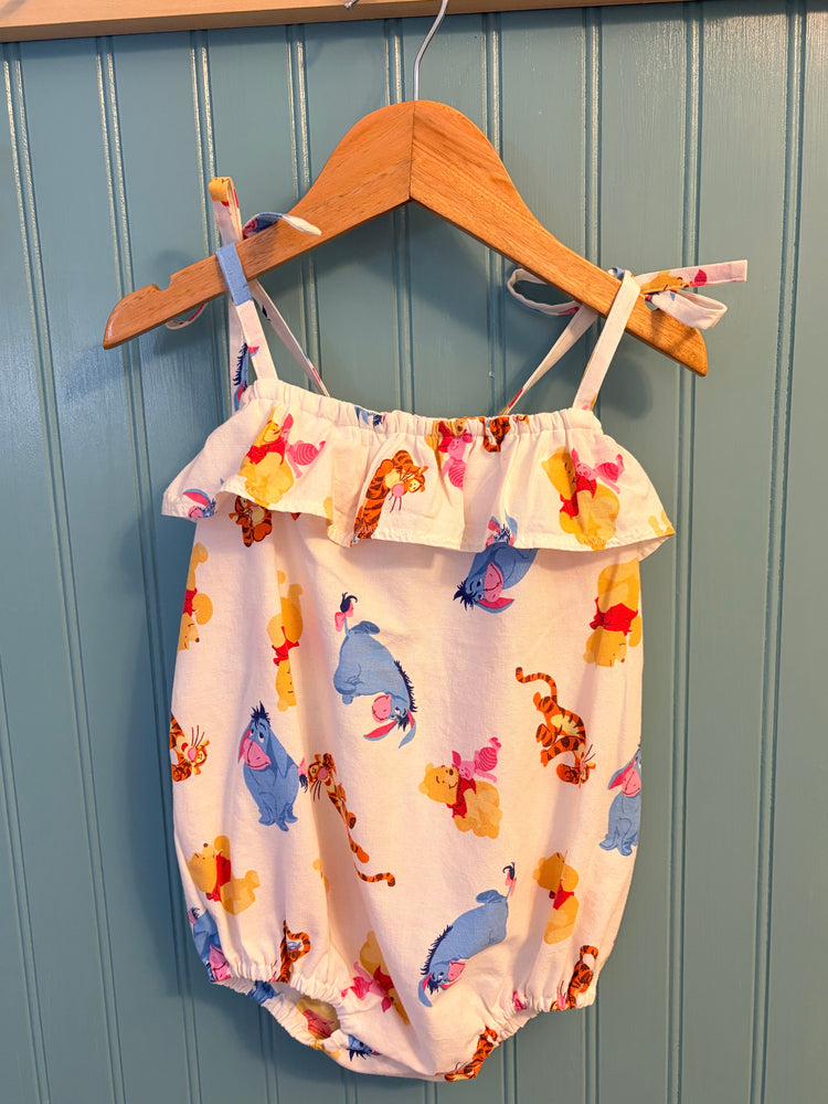 OOAK Pooh Bubble Romper Size 2/3