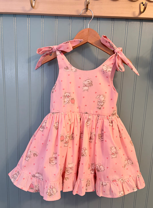 OOAK Pink Kitty Dress Size 3