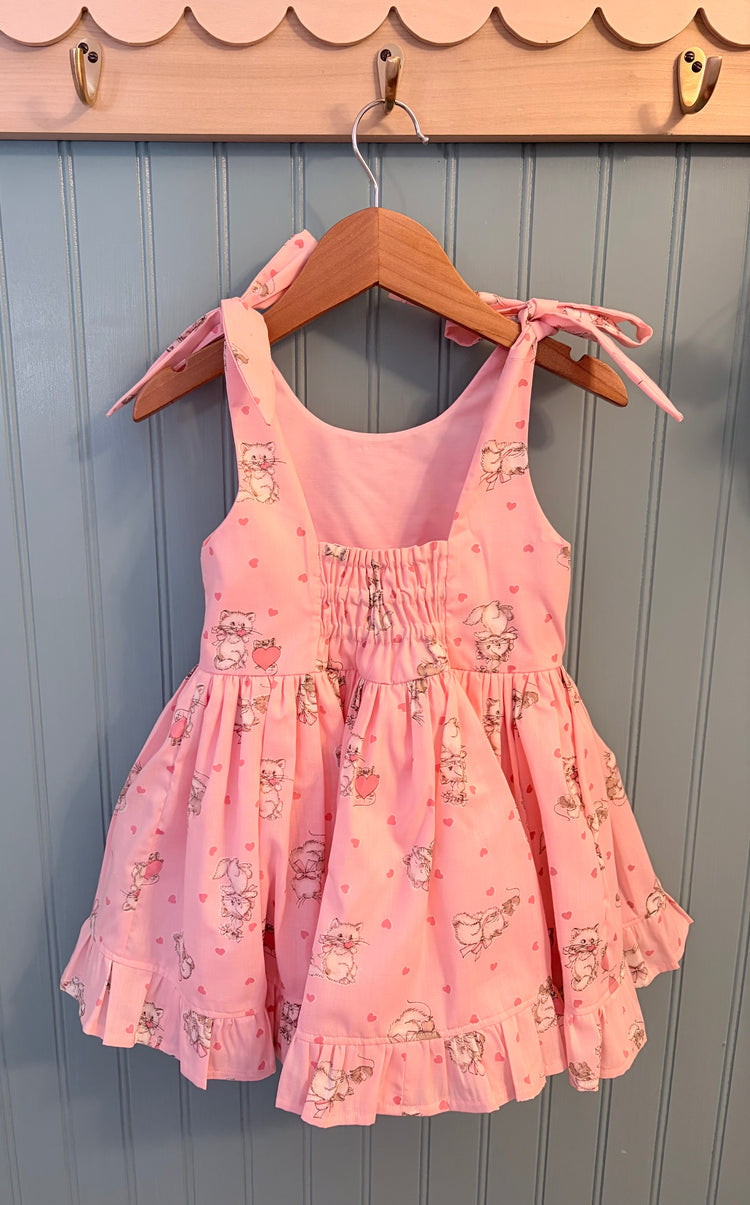 OOAK Pink Kitty Dress Size 3