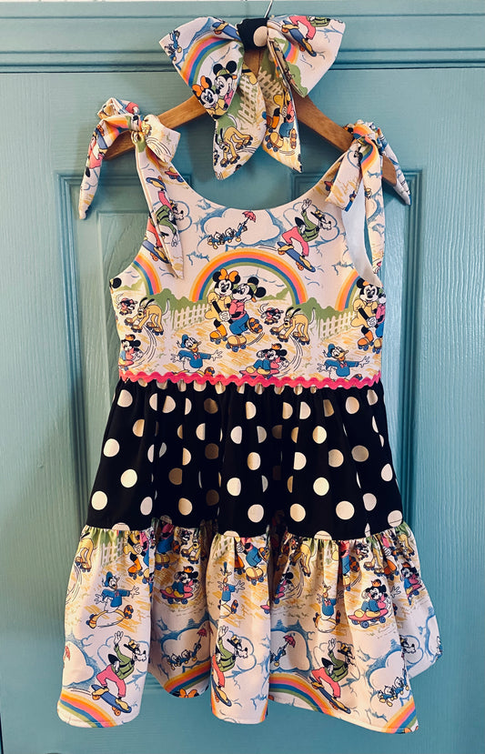OOAK Retro Mouse Dress Size 6