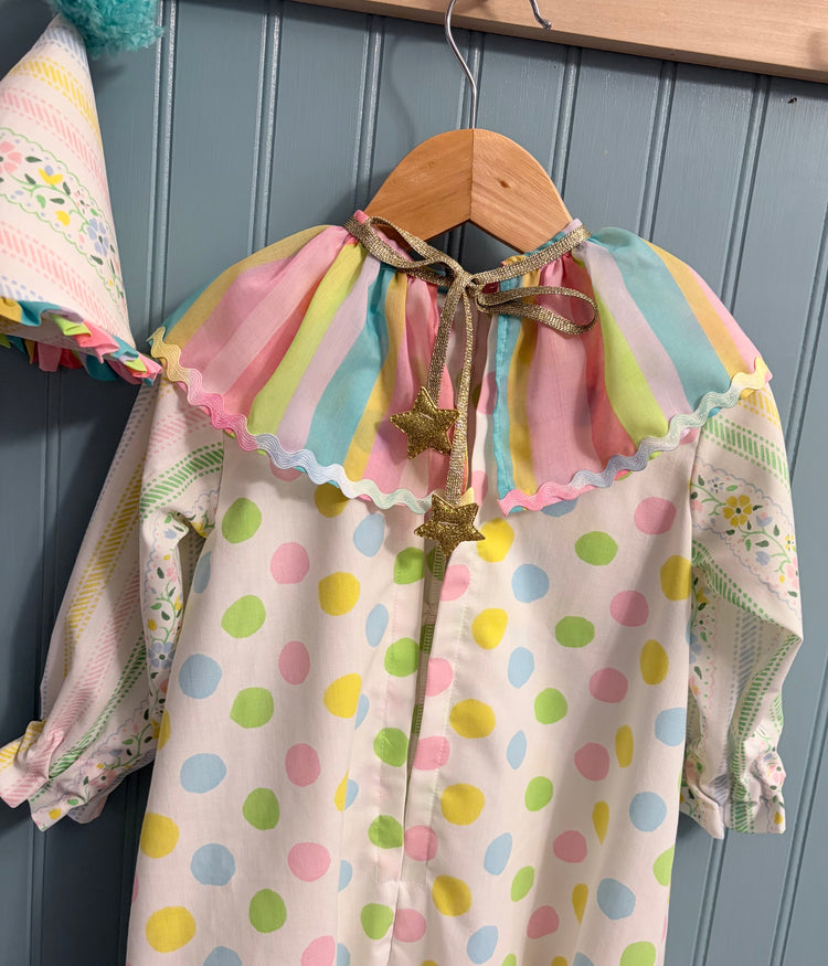 OOAK Pastel Polka Dot Clown Costume Size 2