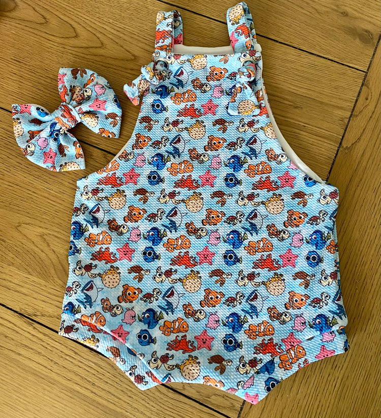 Clown Fish Shortie Overalls