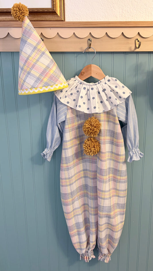 OOAK Plaid Clown Costume Size 2-4